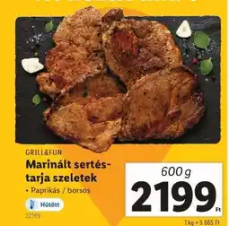 Lidl Marinált sertéstarja szeletek ajánlat