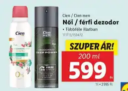 Lidl Cien / Cien men Női / férfi dezodor ajánlat