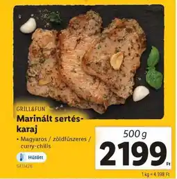 Lidl Marinált sertéskaraj ajánlat