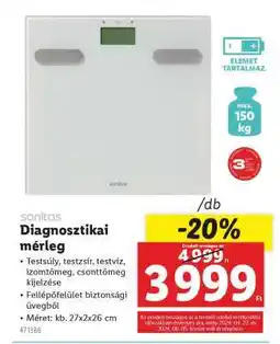 Lidl SANITAS Diagnosztikai mérleg ajánlat