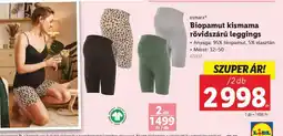 Lidl Biopamut kismama rövidszárú leggings ajánlat