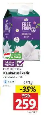 Lidl PILOS FREE FROM Kaukázusi kefir ajánlat
