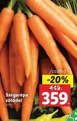Lidl Sárgarépa zölddel ajánlat
