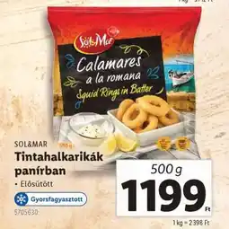 Lidl Tintahalkarikák panírban ajánlat