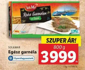 Lidl SOL&MAR Egész garnéla ajánlat