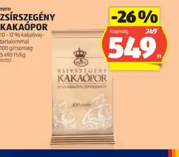 ALDI Tutti Zsírszegény Kakapor ajánlat