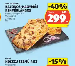 ALDI Baconös-hagymás kenyérlángos ajánlat