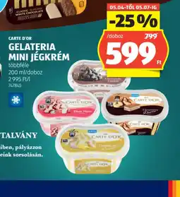 ALDI Carte D'Or Gelateria Mini Jégkrém ajánlat