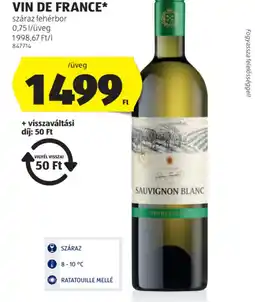 ALDI Pierre Jaurant Sauvignon Blanc Vin de France ajánlat