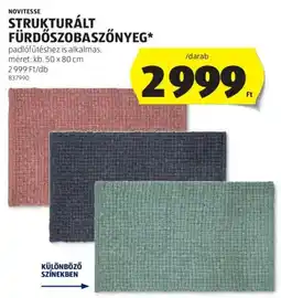 ALDI Novitesse strukturált fürdőszobaszőnyeg ajánlat