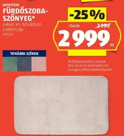 ALDI Novitesse fürdőszoba- szőnyeg ajánlat