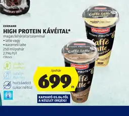 ALDI Ehrmann High Protein Kávéital ajánlat