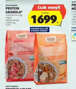 ALDI Golden Bridge Protein Granola ajánlat