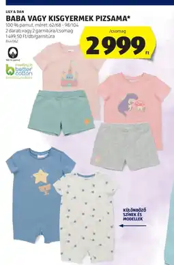 ALDI Lily & dan baba vagy kisgyermek pizsama ajánlat