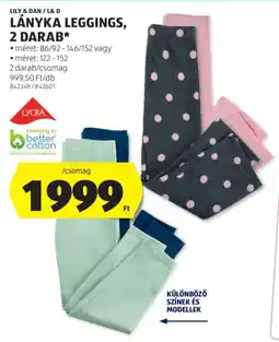 ALDI Lily & dan/l& d lányka leggings ajánlat