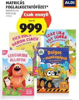 ALDI Matricás foglalkoztatófüzet ajánlat
