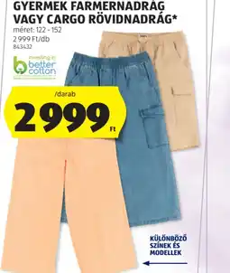 ALDI Lily & Dan Gyermek Farmernadrág vagy Cargo Rövidnadrág ajánlat
