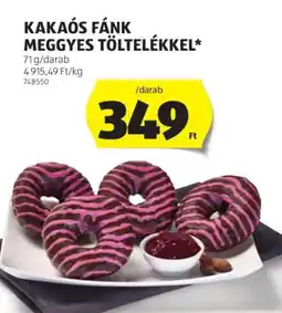 ALDI Kakaós fánk meggyes töltelékkel ajánlat