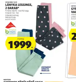 ALDI Lányka Leggings, 2 darab ajánlat