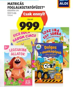 ALDI Matricás foglalkoztatfüzet ajánlat