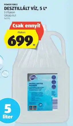 ALDI Power force desztillált víz ajánlat