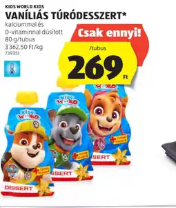 ALDI Kids World Kids Vaníliás Túrdesszert ajánlat
