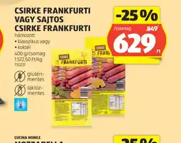 ALDI Csirke Frankfurti vagy Sajtos Csirke Frankfurti ajánlat