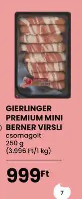Spar Gierlinger Prémium Mini Berner Virsli ajánlat