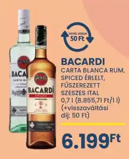 Spar Bacardi Carta Blanca Rum, Spiced Érlelt ajánlat