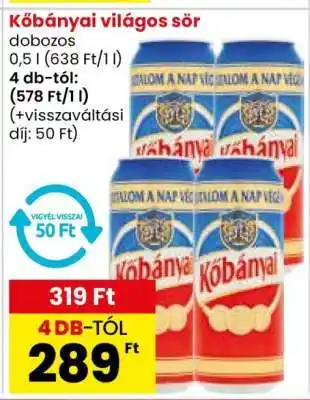 Spar Market KŐBÁNYAI Világos sör ajánlat