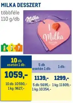 Metro Milka desszert ajánlat
