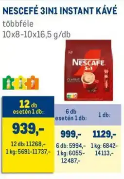 Metro Nescefé 3in1 instant kávé ajánlat