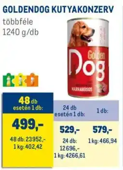 Metro Goldendog kutyakonzerv ajánlat