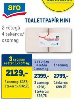 Metro Aro toalettpapír mini ajánlat