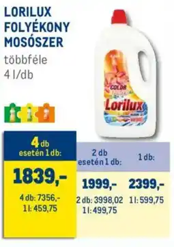 Metro Lorilux folyékony mosószer ajánlat