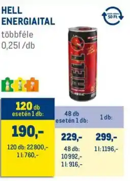 Metro Hell energiaital ajánlat
