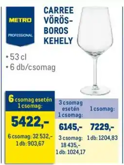 Metro Metro Professional carree vörös-boros kehely ajánlat
