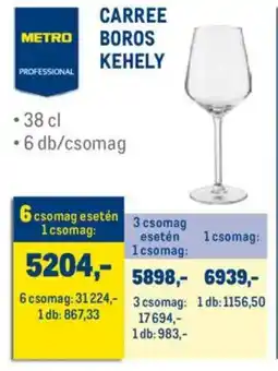 Metro Metro Professional carree boros kehely ajánlat