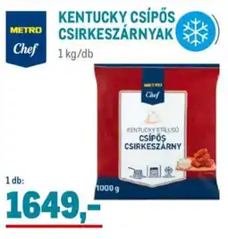 Metro Metro Chef Kentucky csípős csirkeszárnyak ajánlat