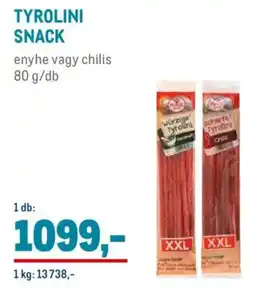 Metro Tyrolini snack ajánlat