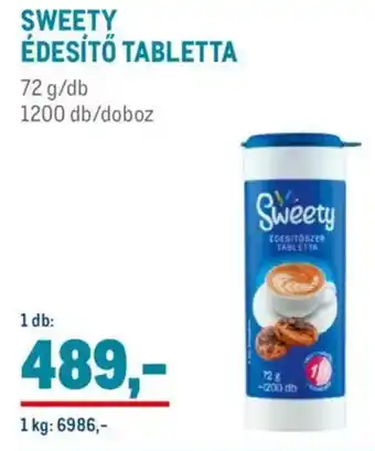 Metro Sweety édesítő tabletta ajánlat