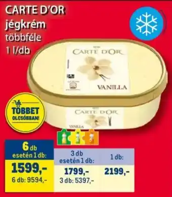 Metro CARTE D'OR jégkrém ajánlat