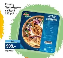 Metro Eisberg Syrtaki gyros salátatál ajánlat