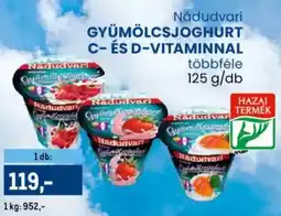 Metro Nádudvari gyümölcsjoghurt C- és D-vitaminnal ajánlat