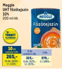 Metro Meggle UHT főzőtejszín 10% ajánlat