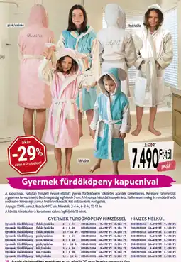 Gyermek fürdőköpeny kapucnival