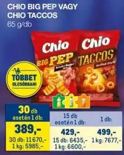 Metro Chio Big Pep / Chio Taccos ajánlat