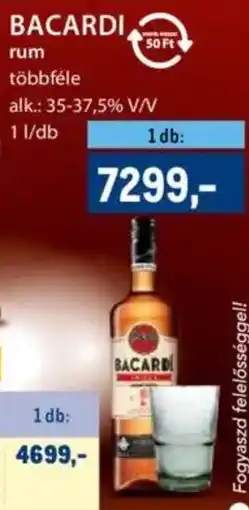 Metro BACARDI rum ajánlat
