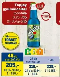 Metro Topjoy gyümölcsital ajánlat