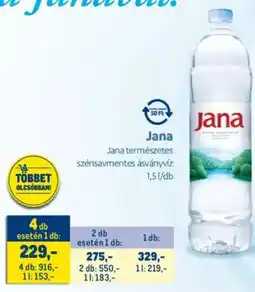 Metro Jana természetes szénsavmentes ásványvíz ajánlat